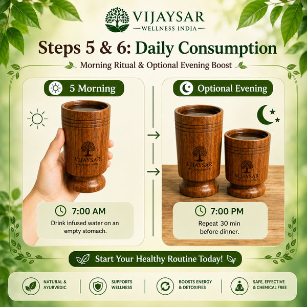 Vijaysar herbal wood tumbler