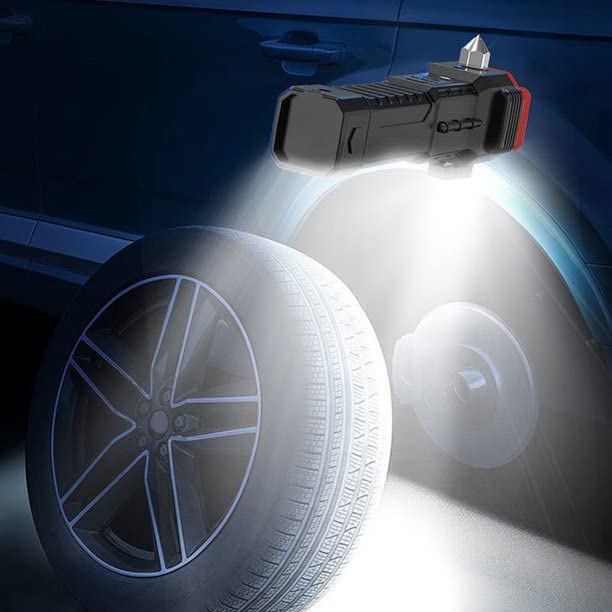 Rechargeable LED Torch with Power Bank & Emergency Hammer