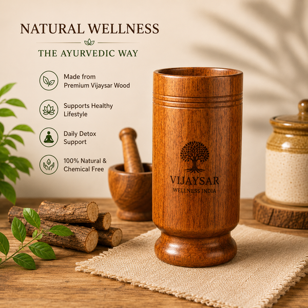 Vijaysar herbal wood tumbler