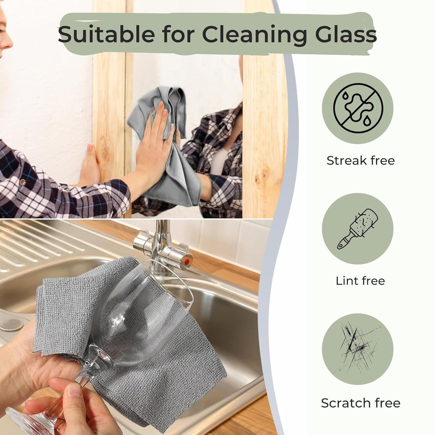 Reusable Microfiber Cleaning Cloth Roll